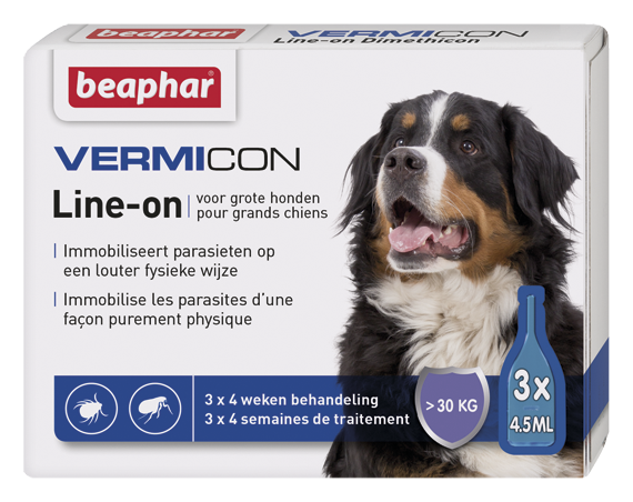 Beaphar Vermicon Line-On Grand Chien  3 X 4,5Ml 