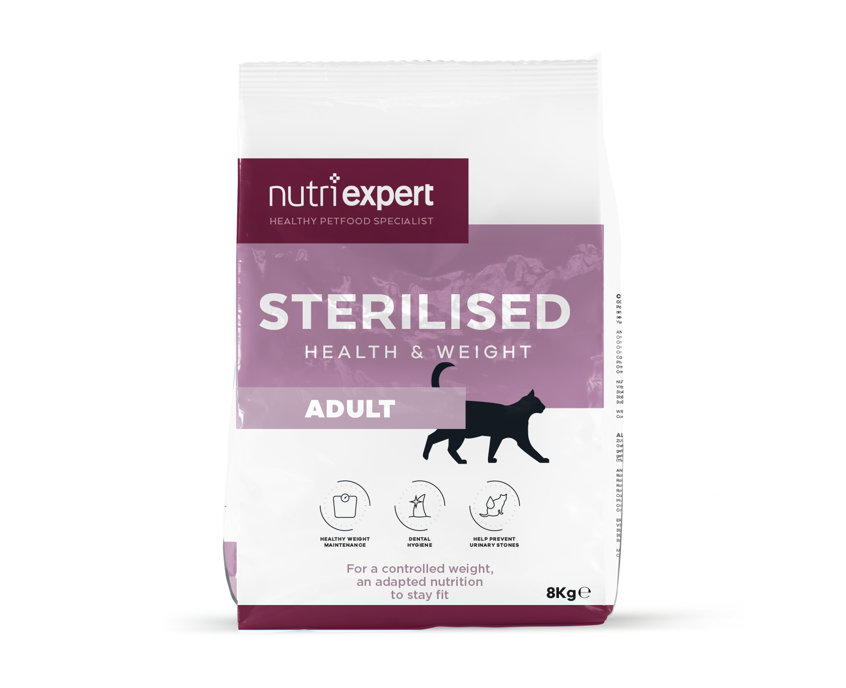 Nutri Expert Croquettes | Sterilised | Health & Weight | Chat (Adulte) | Poulet | 8kg