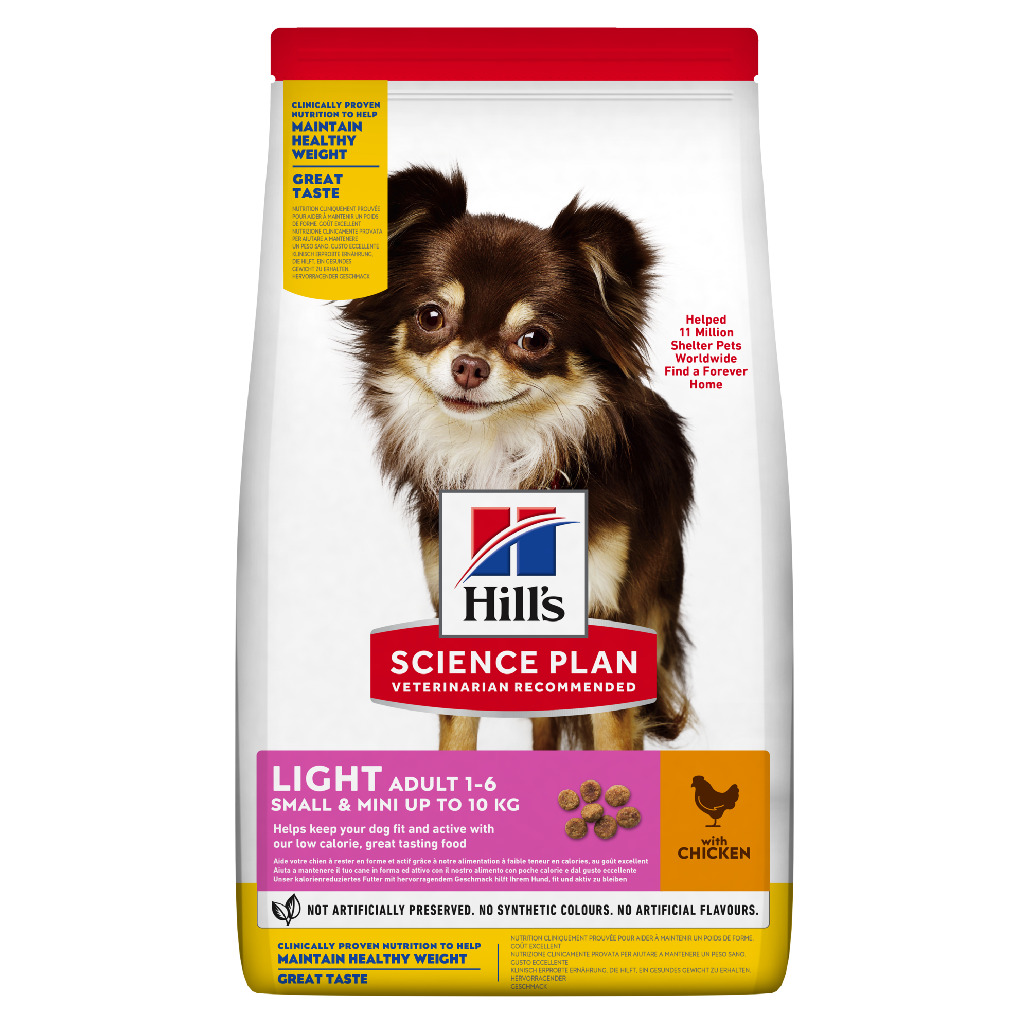 Hill's Science Plan Adult Light Small & Mini croquettes pour petit chien au poulet 1.5 kg