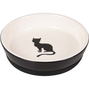 GAMELLE CHAT NALA CERAM ANTID. NOIR-BLANC 220/14