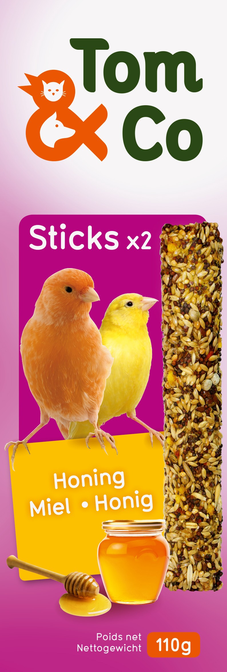 Tom&Co Sticks Canari Miel 2X55G