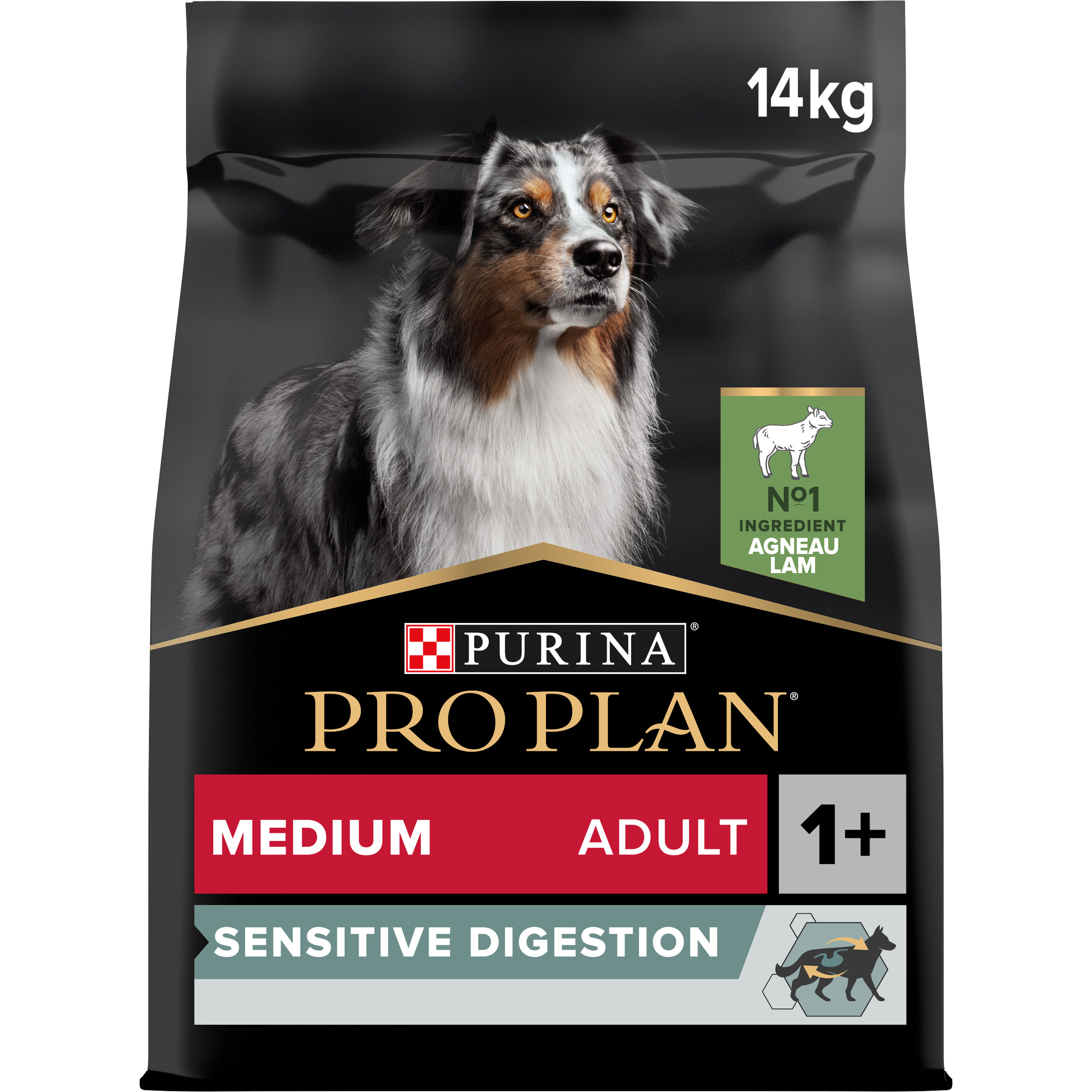 Pro Plan Croquettes | Sensitive Digestion | Chien (Adulte / Moyen) | Agneau | 14kg